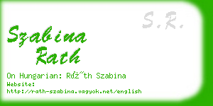 szabina rath business card